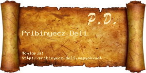 Pribinyecz Deli névjegykártya